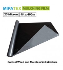 Mipatex Virgin Mulching Film 25 Micron 4ft x 400m (Black) 